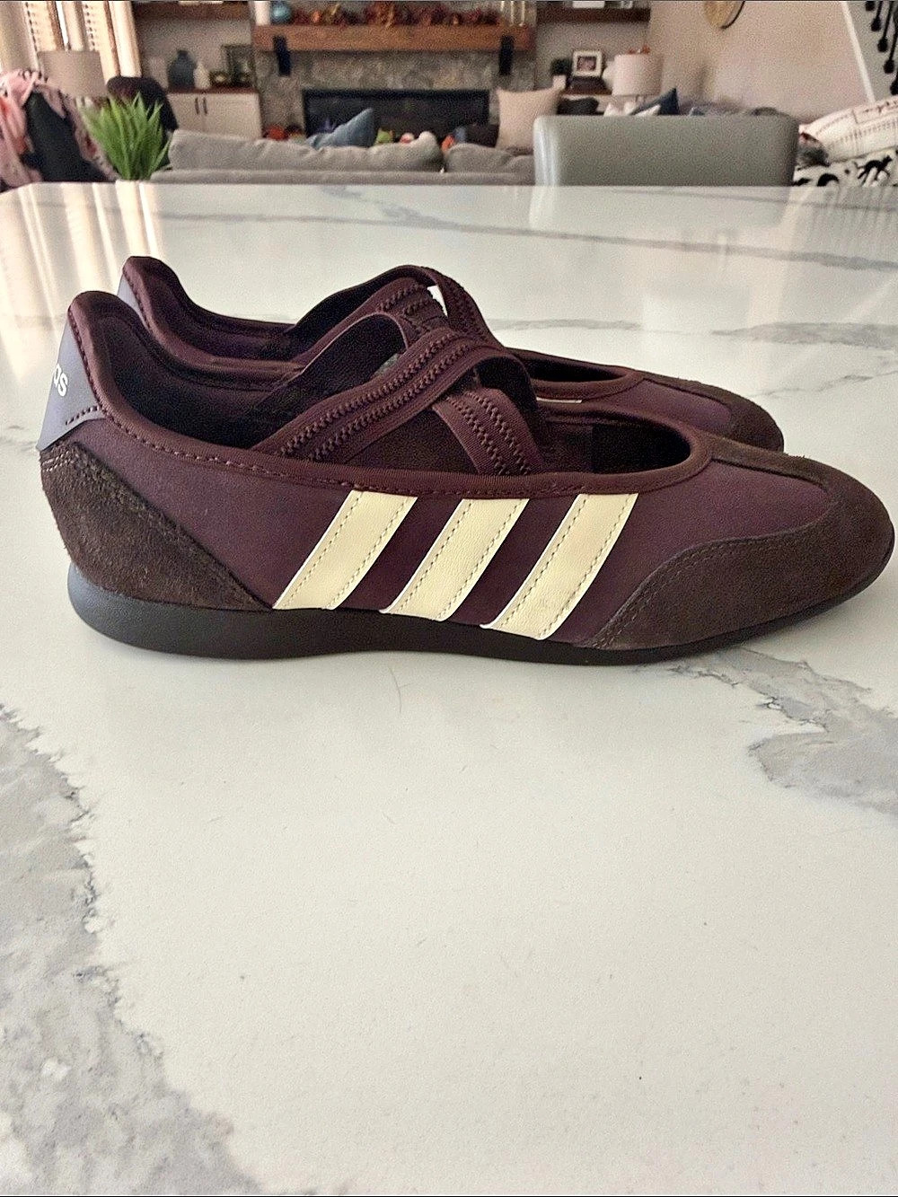 adidas Barreda Mary Jane Brown & Cream US 8.5